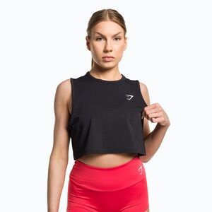 Gymshark Women's Training Crop Tank in Black - Size S